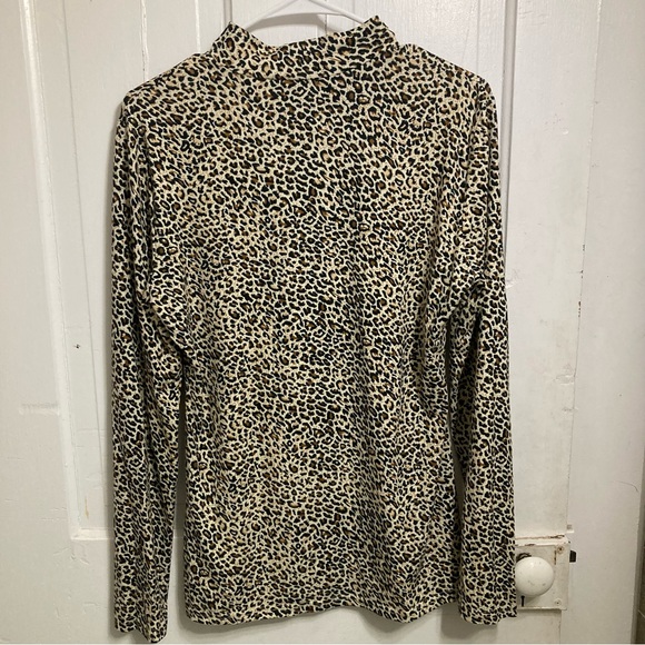 NWOT Women’s leopard print mock turtleneck shirt - Picture 1 of 4